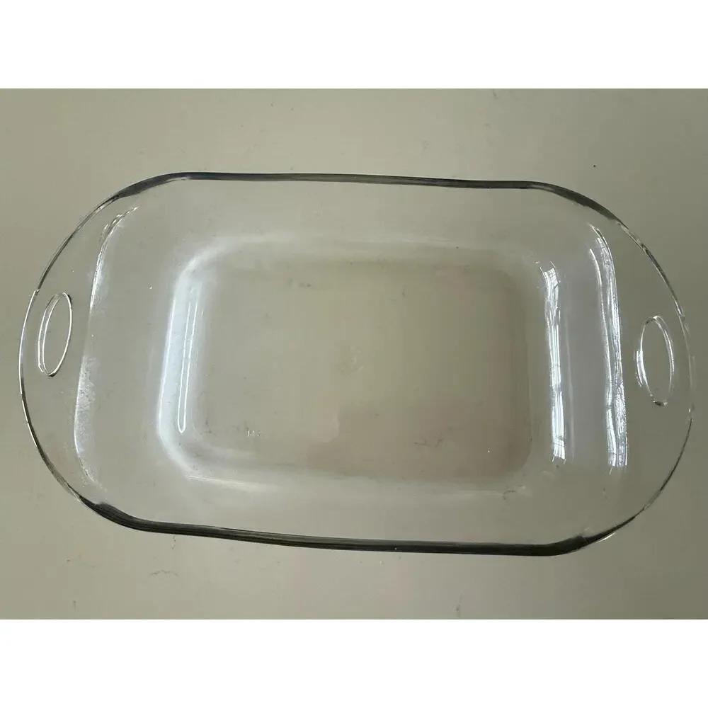 Anchor Hocking 3.7 Qt Clear Glass 16” Open Handle Casserole Baking Dish